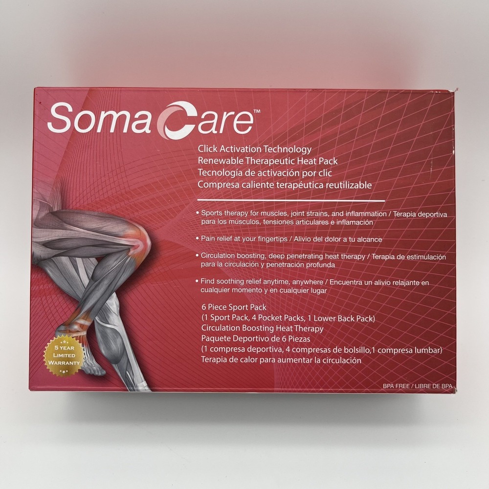 SOMA CARE 5- PIECE SPORT PACK CIRCULATION BOOSTING HEAT THERAPY READ!